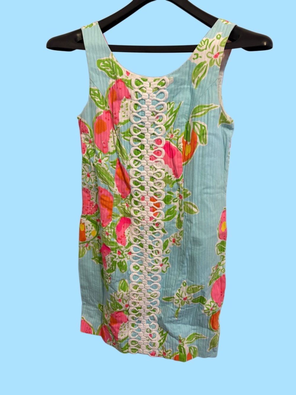 Lily Pulitzer Light Blue Floral Shift Dress Size 2